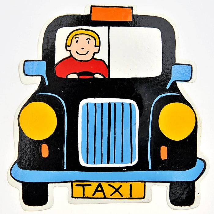 Fair Trade Kids' Magnet - Black Taxi Cab (WSL)