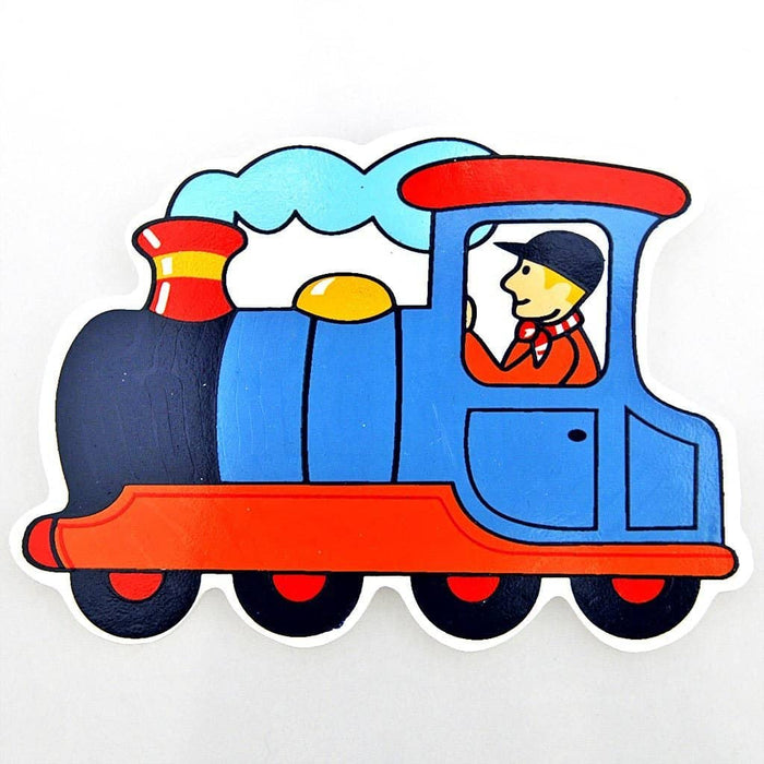 Fair Trade Kids' Magnet - Blue Steam Train (WSL)