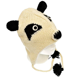 Fair Trade Lined Earflap Hat - Panda