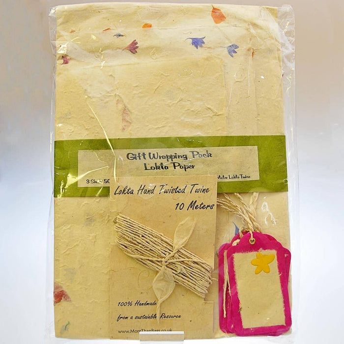 Fair Trade Lokta Gift Wrap Pack - Petals (WSL)