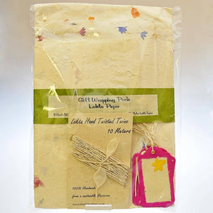 Fair Trade Lokta Gift Wrap Pack - Petals