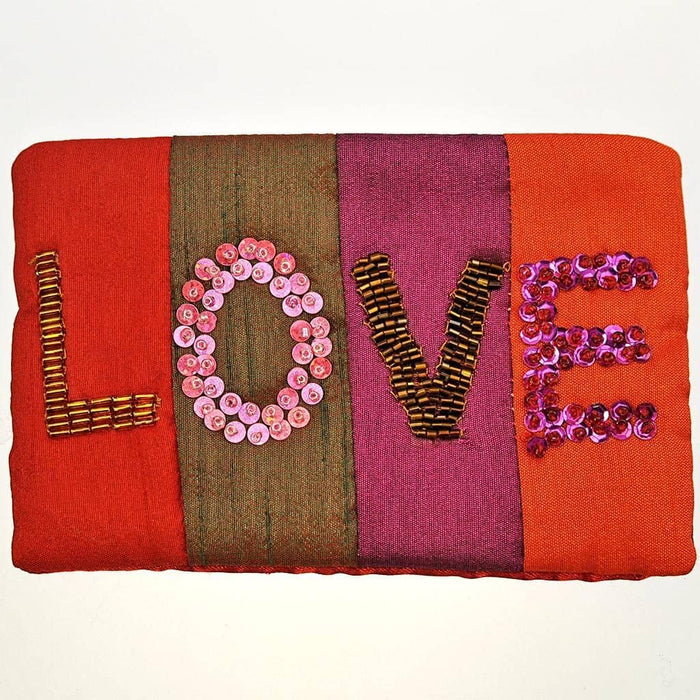 Fair Trade 'LOVE' Embroidered Purse - Multi (WSL)