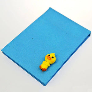 Fair Trade Mini Notebook with Cute Animal - Turquoise