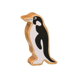 Fair Trade Painted Natural Wooden Black & White Penguin
