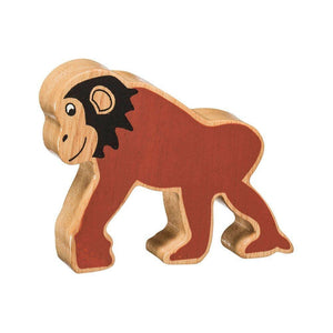 Fair Trade Painted Natural Wooden Brown Chimp