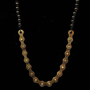 Fair Trade Necklace - Bicycle Chain and Beads