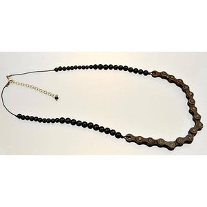 Fair Trade Necklace - Bicycle Chain and Beads