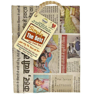 Fair Trade Newspaper Bag - Small with Handles