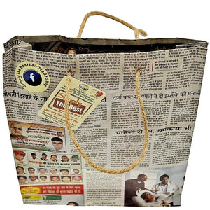 Fair Trade Newspaper Bag - Standard with Handles