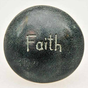 Fair Trade Palewa Pebble - Grey, 'Faith'