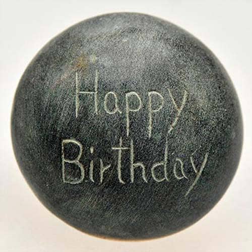 Fair Trade Palewa Pebble - Grey, 'Happy Birthday' (WSL)