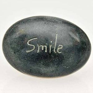 Fair Trade Palewa Pebble - Grey, 'Smile'