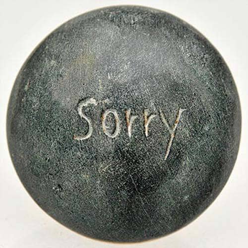 Fair Trade Palewa Pebble - Grey, 'Sorry' (WSL)