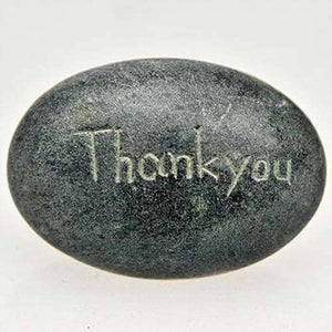 Fair Trade Palewa Pebble - Grey, 'Thank You'