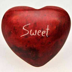 Fair Trade Palewa Pebble - Red Heart, 'Sweet'