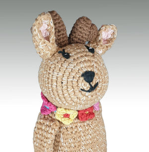 Fair Trade 'Pebblechild' Crocheted Cotton Deer Rattle