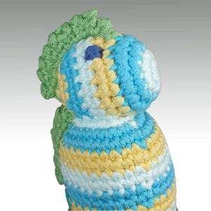 Fair Trade 'Pebblechild' Crocheted Sea Horse Rattle - Blue