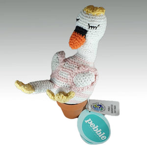 Fair Trade 'Pebblechild' Crocheted Swan Rattle