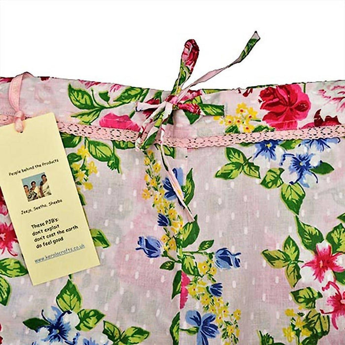 Fair Trade Pyjama Bottoms - Pink 'Rosa', Size 16 (M/L)