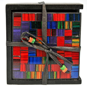 Fair Trade Rainbow Spectrum Coasters - Set of 4
