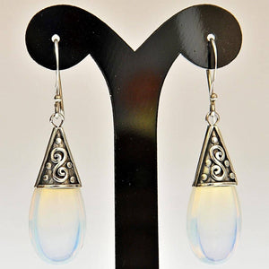 Fair Trade Silver Earrings - Moonglass - Large