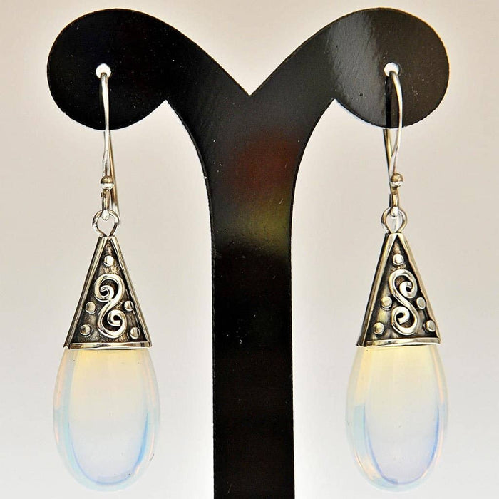 Fair Trade Silver Earrings - Moonglass - Large (WSL)