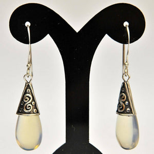 Fair Trade Silver Earrings - Moonglass - Small