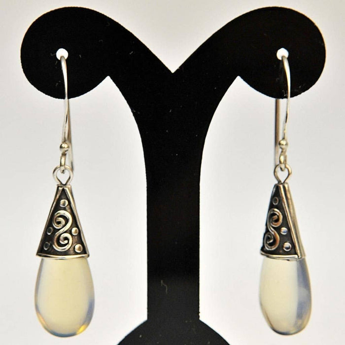 Fair Trade Silver Earrings - Moonglass - Small (WSL)