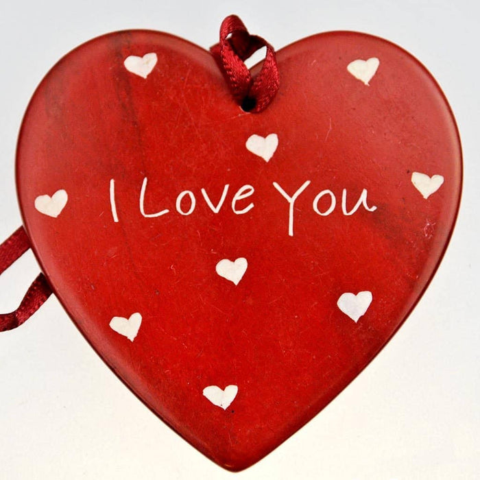 Fair Trade Soapstone Message Tag - 'I Love You' (Large) (WSL)