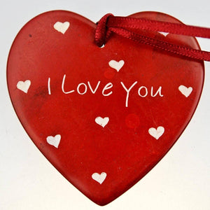 Fair Trade Soapstone Message Tag - 'I Love You' (Large)