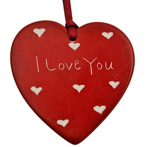 Fair Trade Soapstone Message Tag - 'I Love You' (Small)