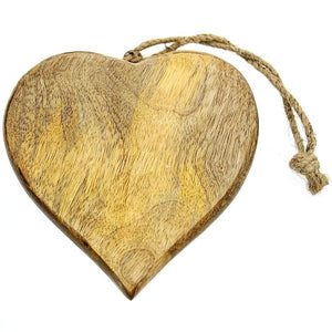 Fair Trade Wooden Heart Plaque - Love