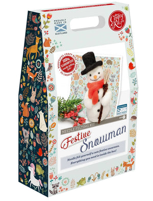 Festive Snowman Needle Felting Kit (Age 10+)