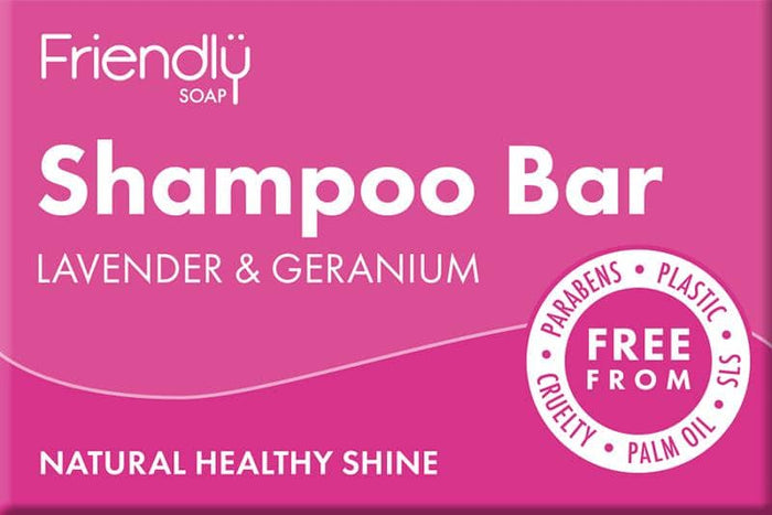 Friendly Soap - Lavender & Geranium Shampoo Bar 95g