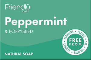 Friendly Soap - Peppermint & Poppyseed Bar 95g