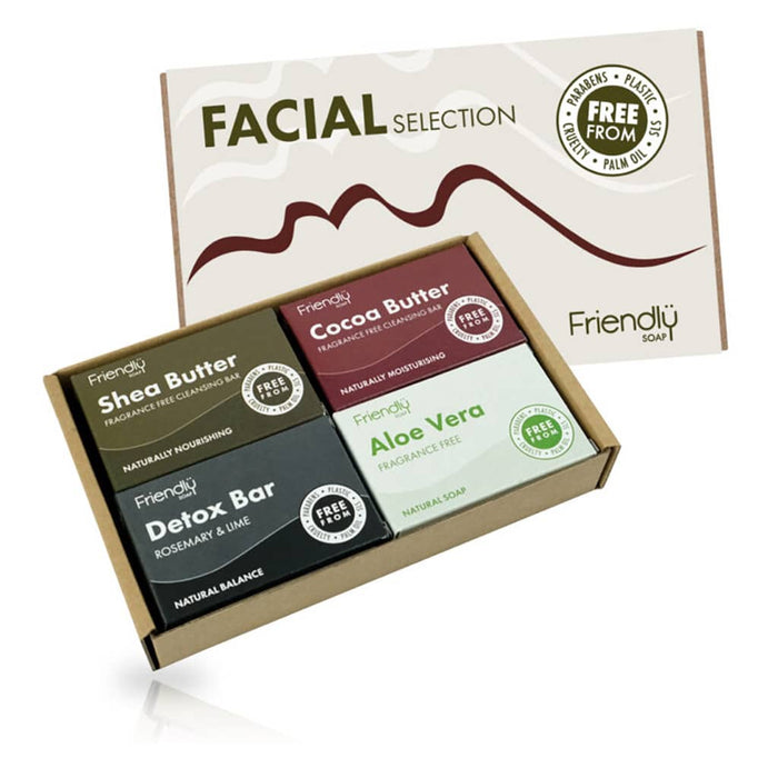 Friendly Soap - Facial Selection - 4 Bars 95g each