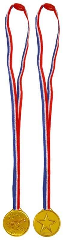 Gold-Coloured Winner’s Medal with Ribbon