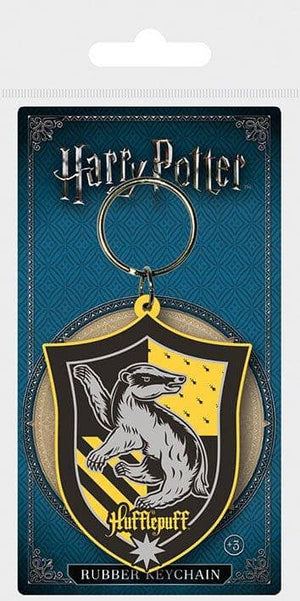 Harry Potter Rubber Keychain - Hufflepuff Crest
