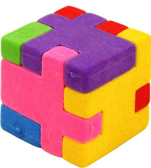 Multicoloured Puzzle Cube Eraser - Small