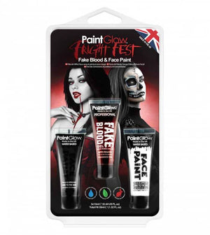 Pack of Fake Blood Gel & 2 Face Paints
