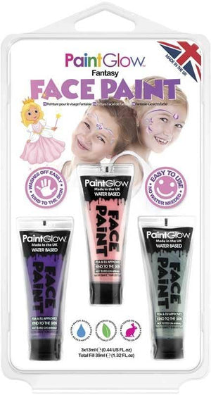 Pack of Pink, Purple and Silver Face Paints
