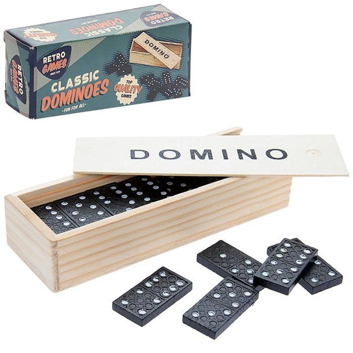 Retro Games - Wooden Dominoes Set
