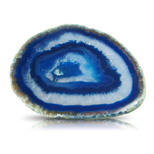 Single Slice of Agate, 3-4" (Blue)