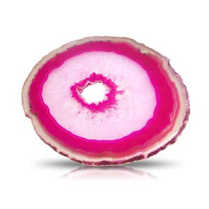 Single Slice of Agate, 3-4" (Pink)