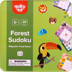 Wooden Forest Travel Sudoku in a tin